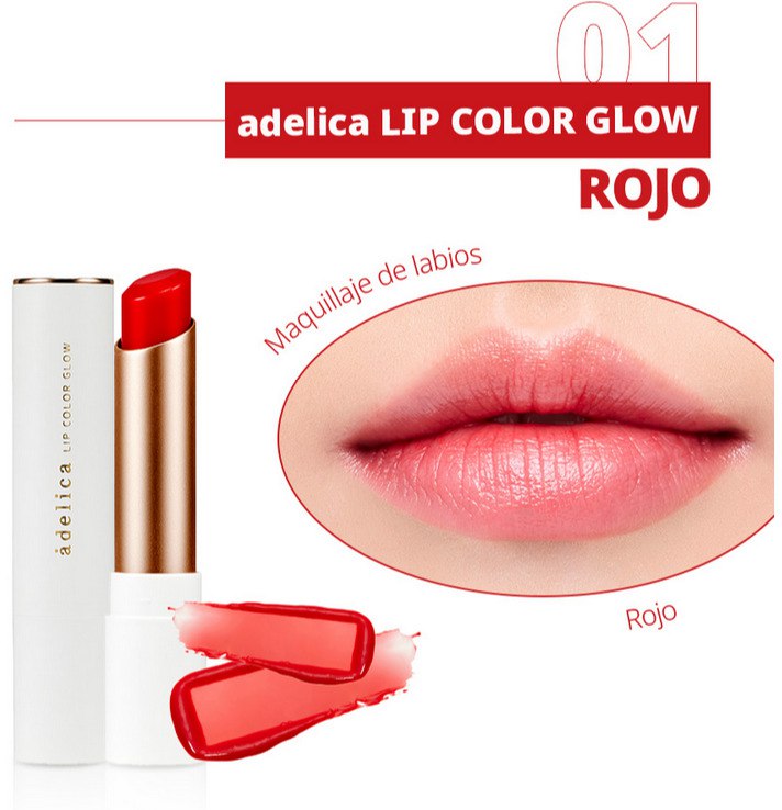 Pintalabios Lip Color Glow Coral 01 Adelica